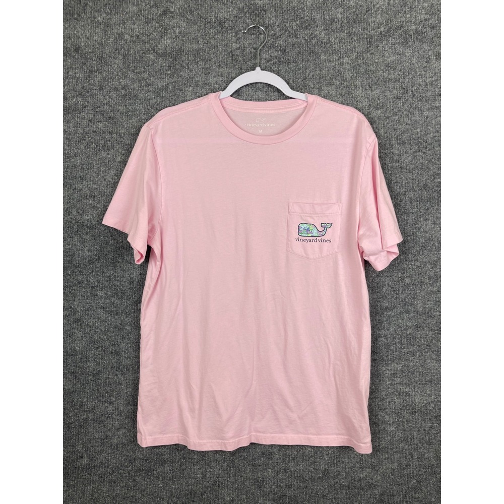 Vineyard Vines Pocket T-Shirt Womens Medium Pink Excellent Whale Graphic Tee